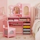 preview thumbnail 5 of 20, Costway Kids Vanity with Lights with 5 Drawers & 2 Compartments, - See Details