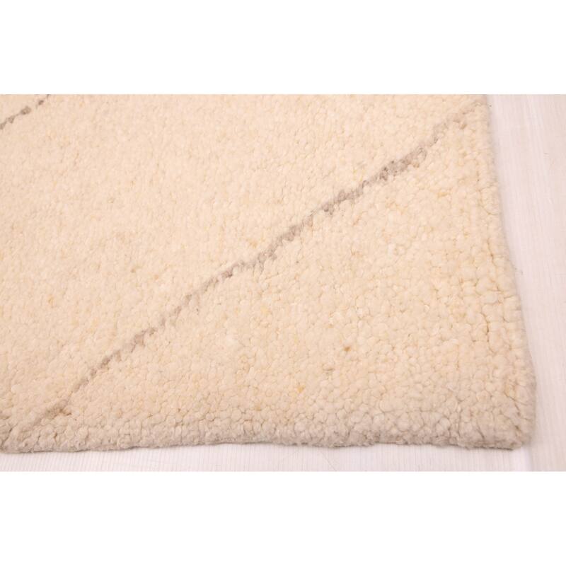 ECARPETGALLERY Hand-knotted Looma Cream Wool Rug - 8'3 x 9'10