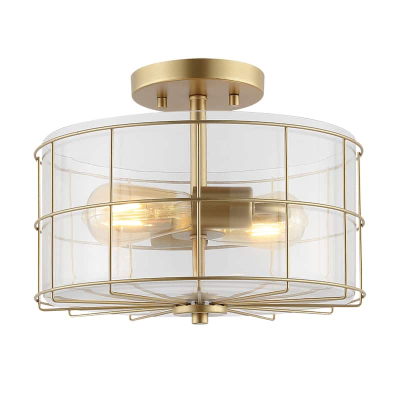 SAFAVIEH Lighting Hannes Flush Mount - 12"W x 12"D x 8"H