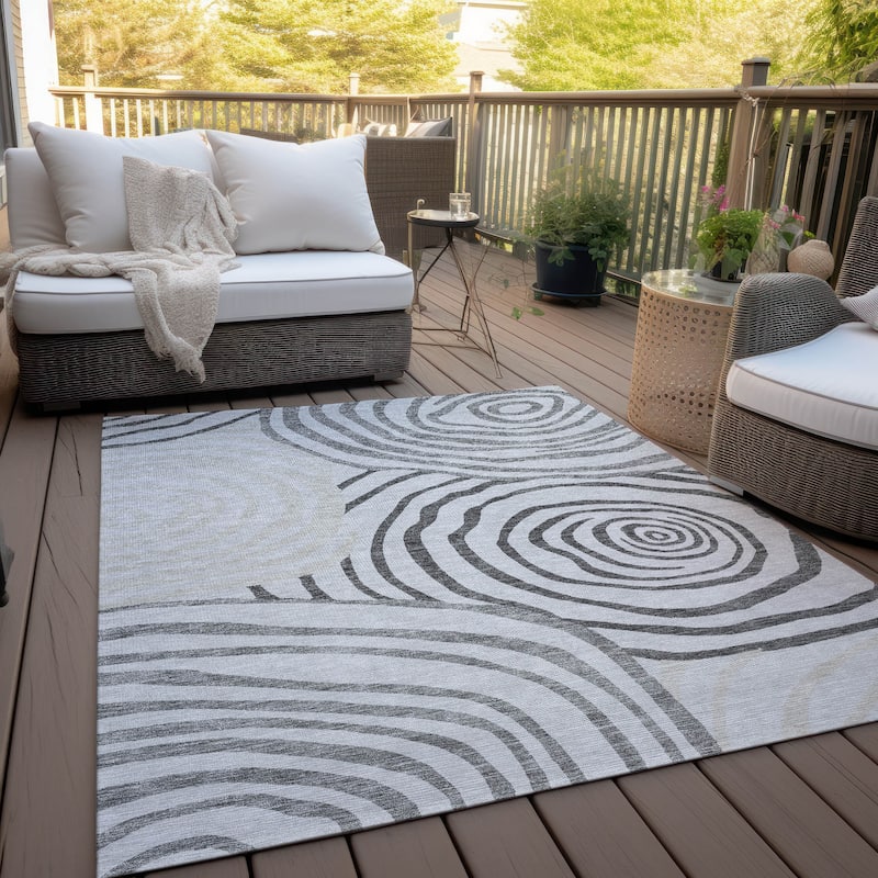 Machine Washable Indoor/ Outdoor Chantille Contemporary Dimensions Rug