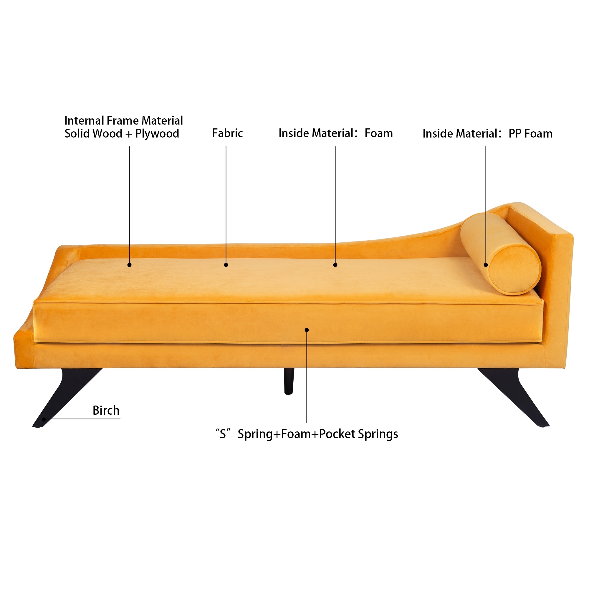 Chaise lounge online inside