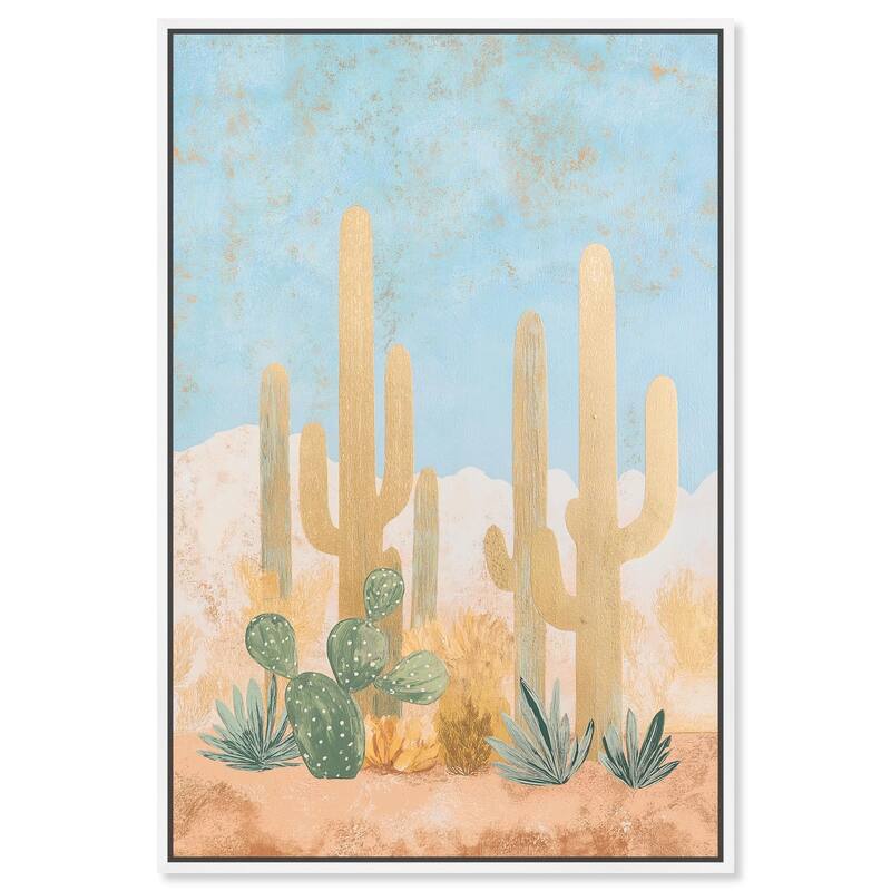 Cactus Canvas by Art Remedy - 30" x 45" - White