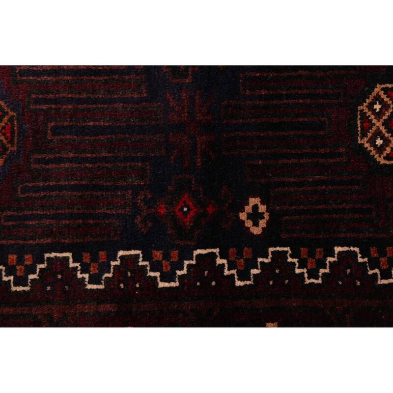 ECARPETGALLERY Hand-knotted Teimani Dark Navy Wool Rug - 3'9 x 6'5