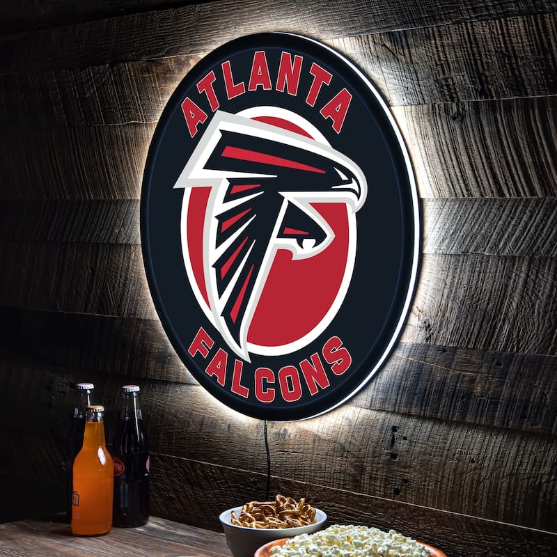 Atlanta Falcons LED Lighted Sign - Clear