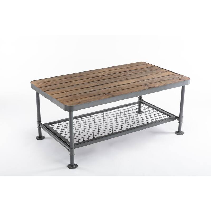 Boraam Newport Grey and Natural Coffee Table