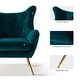 preview thumbnail 44 of 108, Eusebio Tufted Velvet Accent Chair with Wingback, Arms, and Metal Gold Legs for Living Room or Bedroom by HULALA HOME