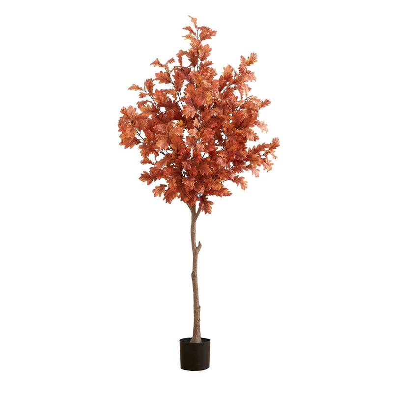 6' Autumn Oak Artificial Fall Tree Bed Bath & Beyond 38166545