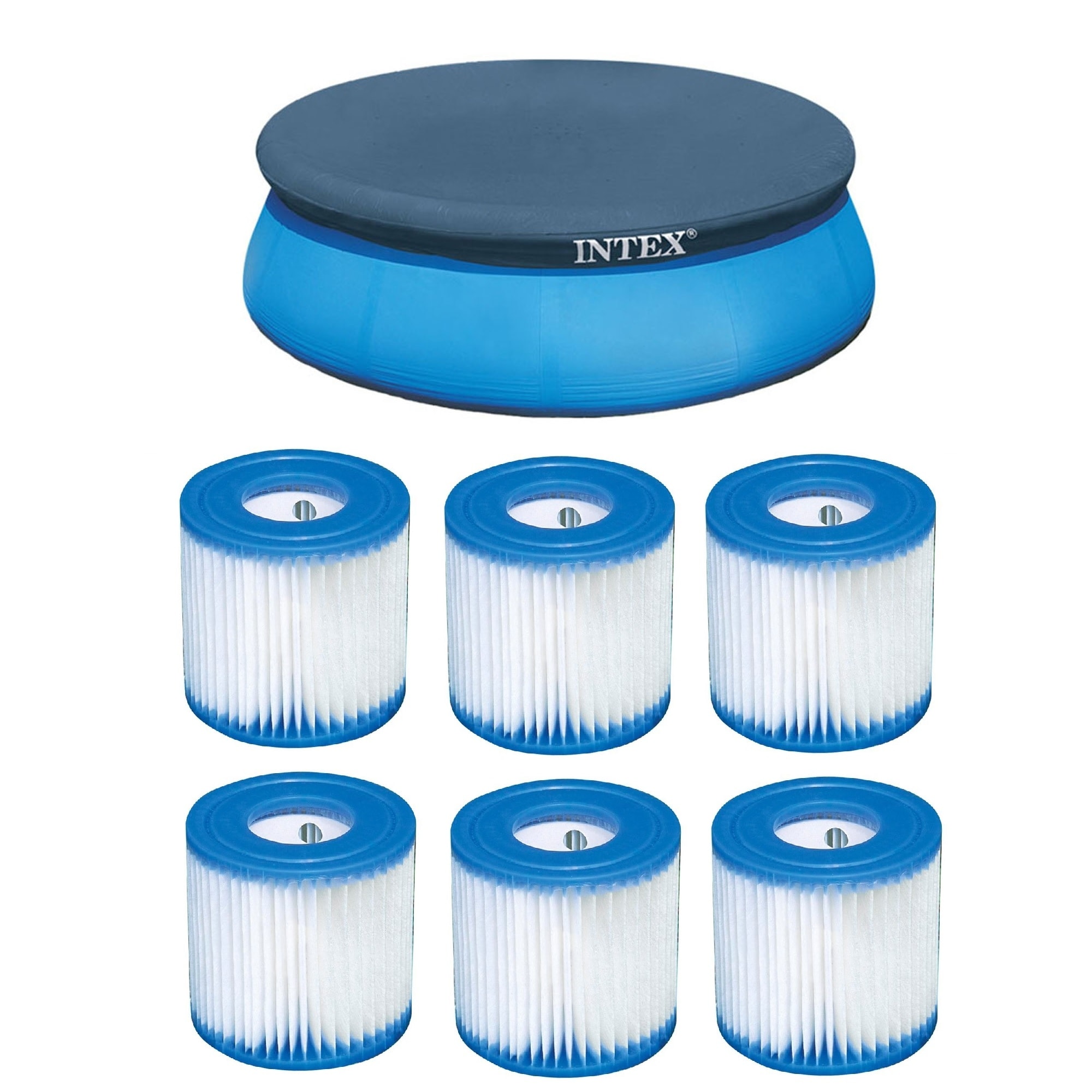 Intex Pool Easy-Set Replacement Filter Cartridge (8 Pack) w/ Intex