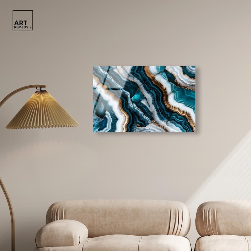 Teal Tides Treasure I Acrylic by Art Remedy, Ready to Hang