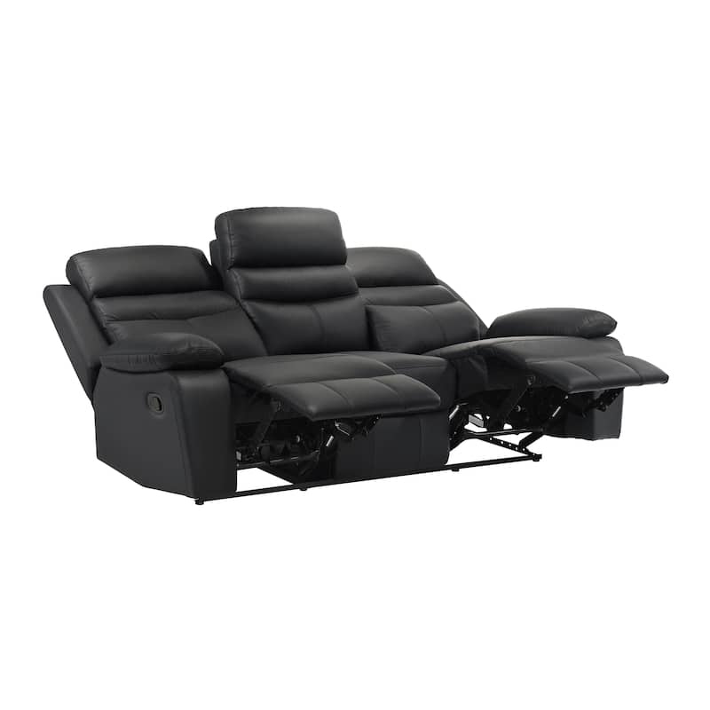 Peperomia Leather 2-Piece Manual Double Reclining Living Room Sofa Set