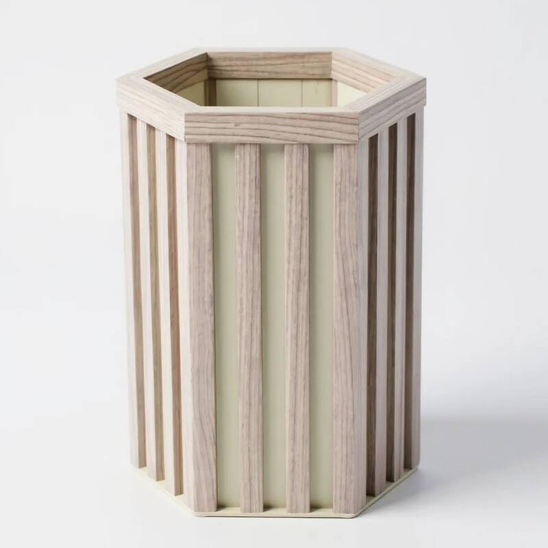 Hexagon Column Planter - Ash Brown