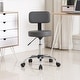 preview thumbnail 37 of 54, Adjustable Rolling Work Stool with Faux Leather Seat and Foldable Footrest, Versatile Stool for Home Office, Vanity,