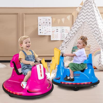 6V Bumper Car for Kids Toddlers Electric Ride On Car with 360° Spin