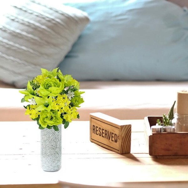 lilly❤︎ 24-stem Faux Tiger Lily and Peony Mixed Bouquet - On Sale