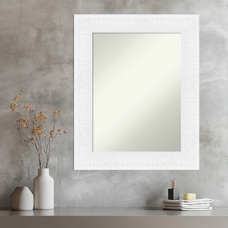 Luxe Non-Beveled Framed Wall Mirror