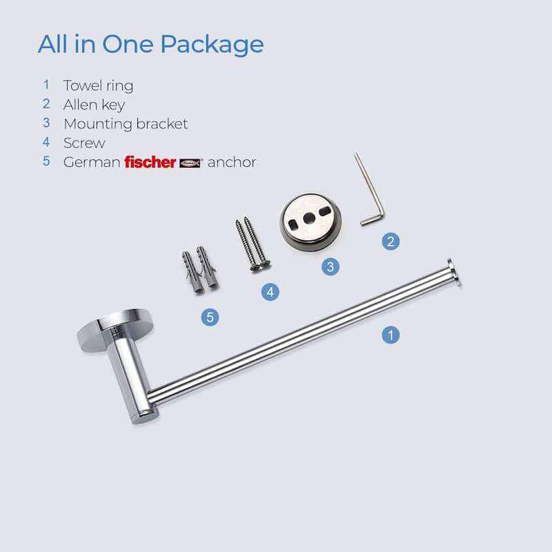 Circular 10 inch Bathroom Towel Bar
