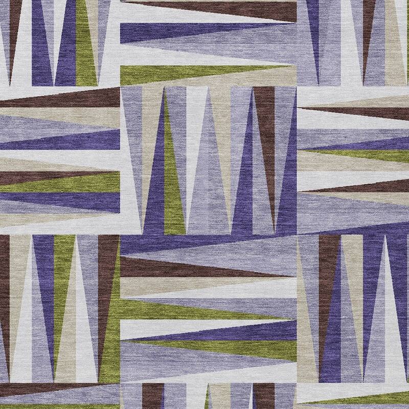 HomeRoots Geometric Transitional Rectangle Outdoor Rug