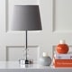 preview thumbnail 3 of 6, SAFAVIEH Lighting 16-inch Ashford Grey Shade Crystal Orb Table Lamp (Set of 2)