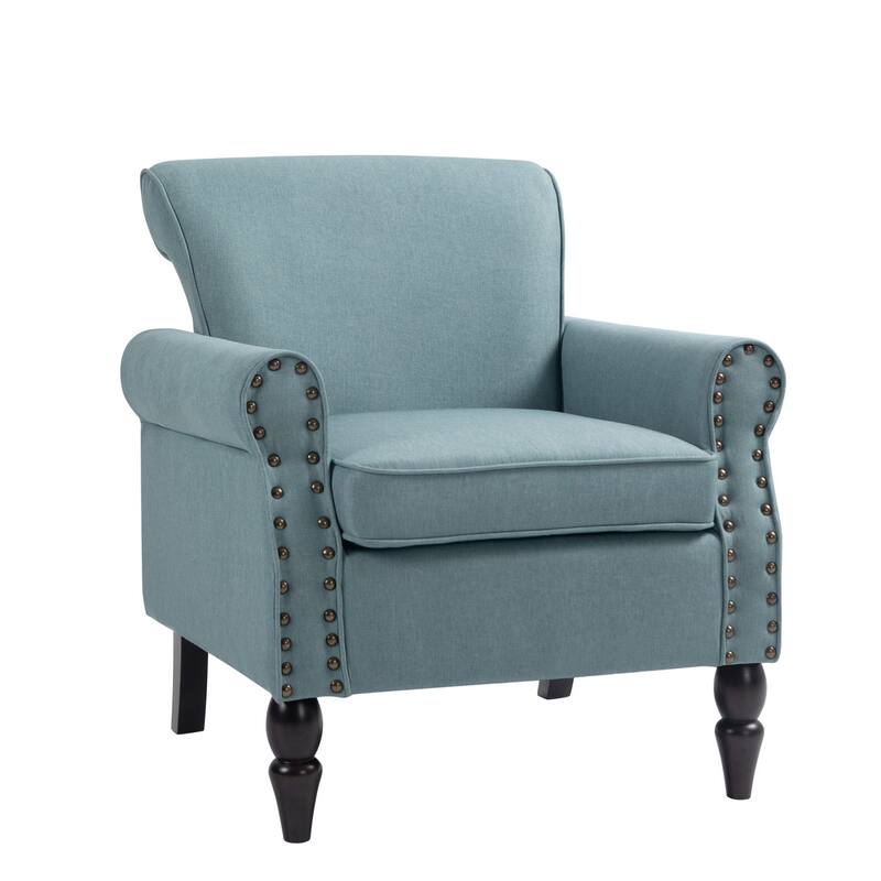 Living Room Armchair with Nailhead Trim - 29.9"W x 29.9"H x 32.9"D