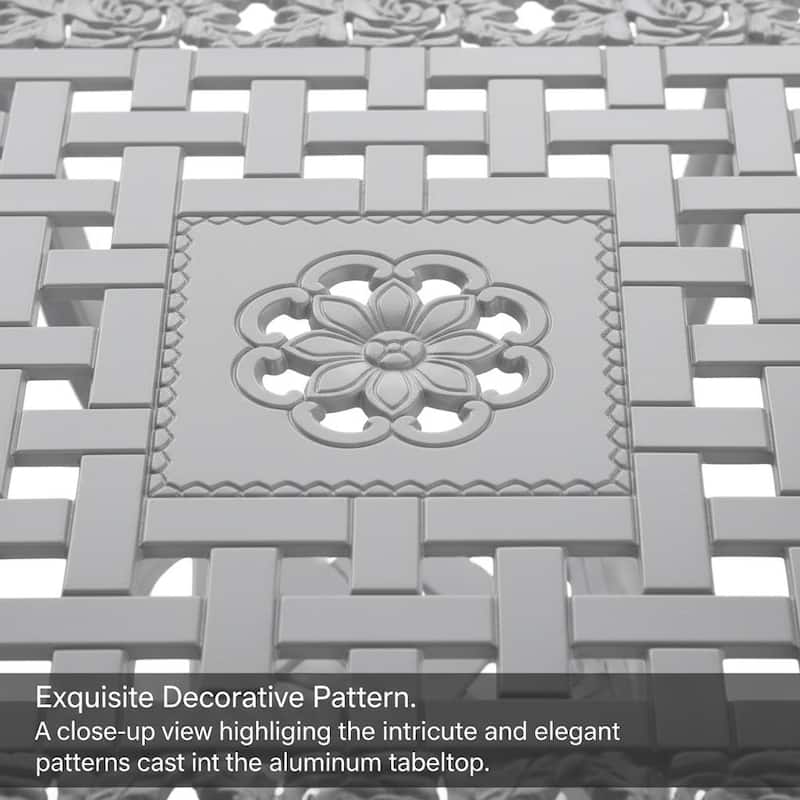 Stylish Aluminum Square Coffee Table for Outdoor Living Room