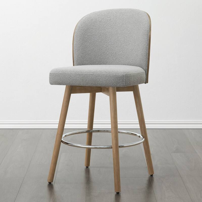 Spruce & Spring Jacob Mid Century Modern Swivel Counter Stools Bentwood Back