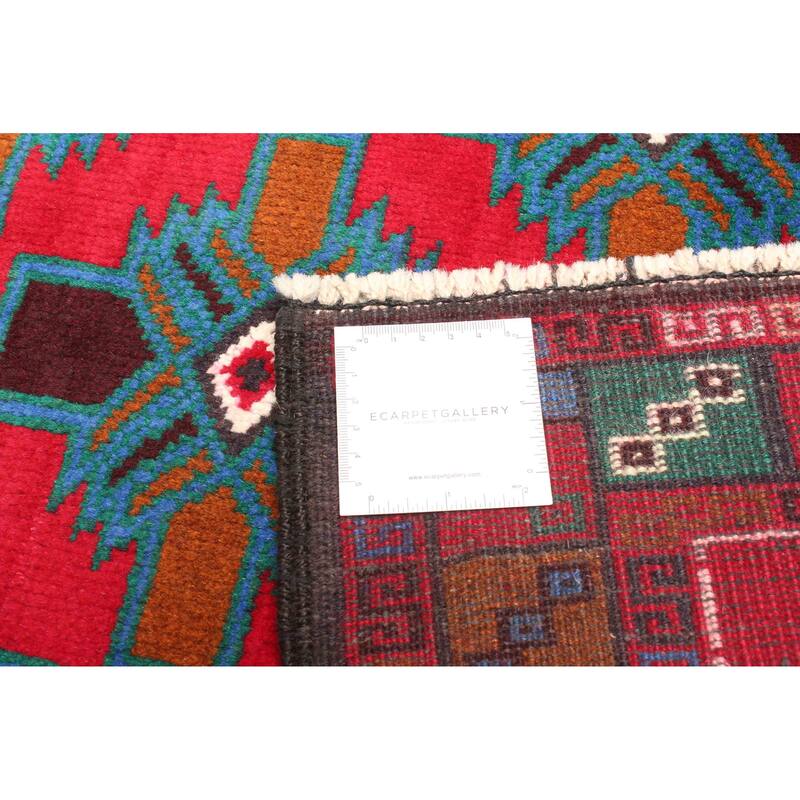 ECARPETGALLERY Hand-knotted Teimani Red Wool Rug - 2'9 x 4'7