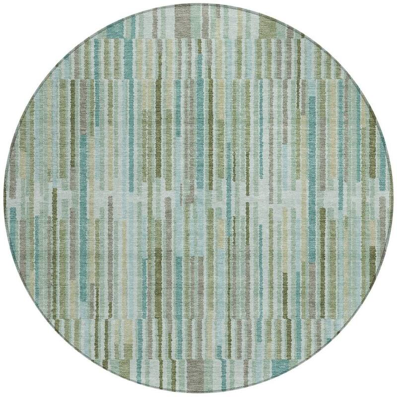 HomeRoots Striped Transitional Rectangle Outdoor Rug