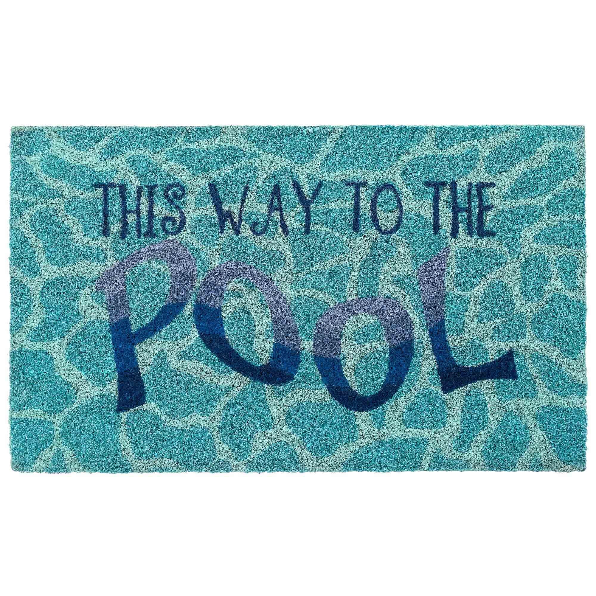Lush Decor Natura This Way To The Pool Outdoor Mat Water