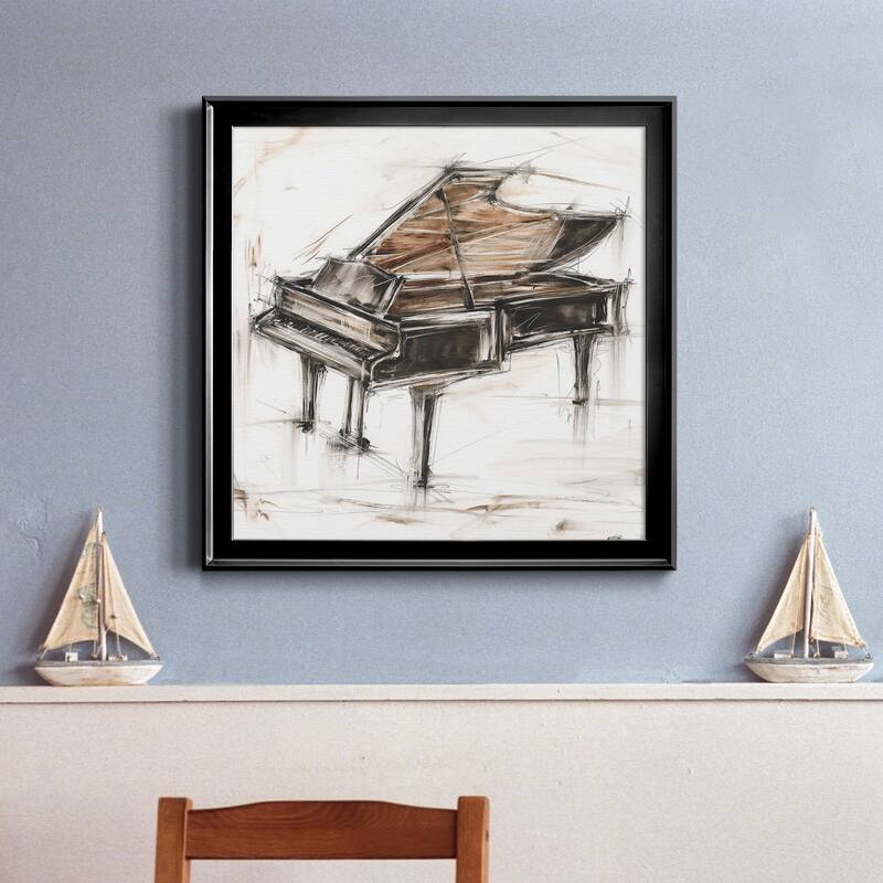 Grand Piano Study-Premium Framed Canvas - Ready to Hang