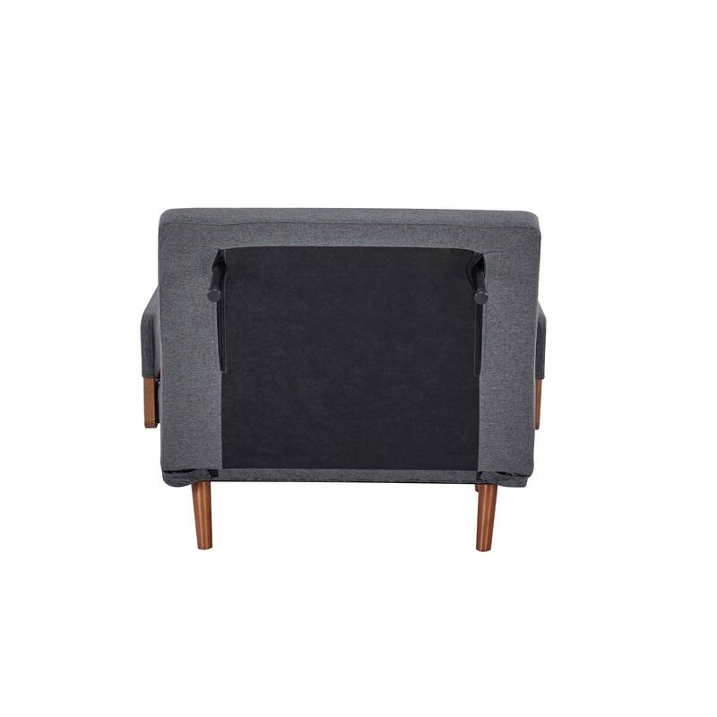Convertible Sleeper Sofa, Single-Seater Sofa Bed with Adjustable Backrest, DayBed with Silent Hinges