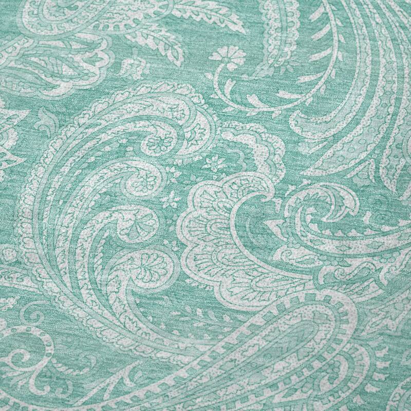 Premium Machine Washable Paisley Sherpa Throw Blanket
