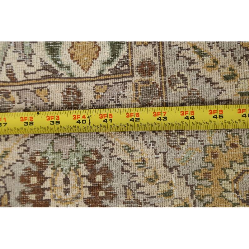 Wool/ Silk Vegetable Dye Tabriz Oriental Area Rug Hand-knotted Carpet - 4'0" x 6'4"