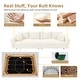 preview thumbnail 20 of 19, 102.4 " Modern Comfy Upholstered Plush Corduroy 4-Seat Sofa with Soft Pillows