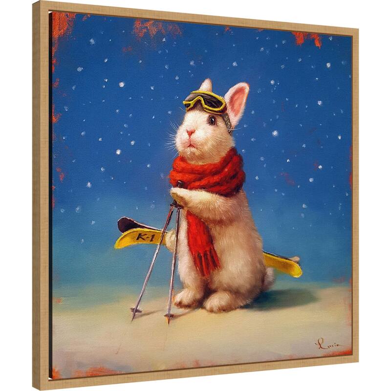 First Snow by Lucia Heffernan (22 x 22 in.), Framed Canvas Wall Art Print - Sylvie Natural