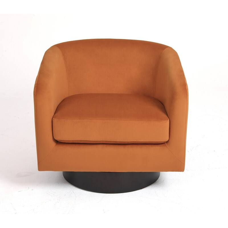 Modern Upholstered 360 degree Swivel Accent Arm Chair