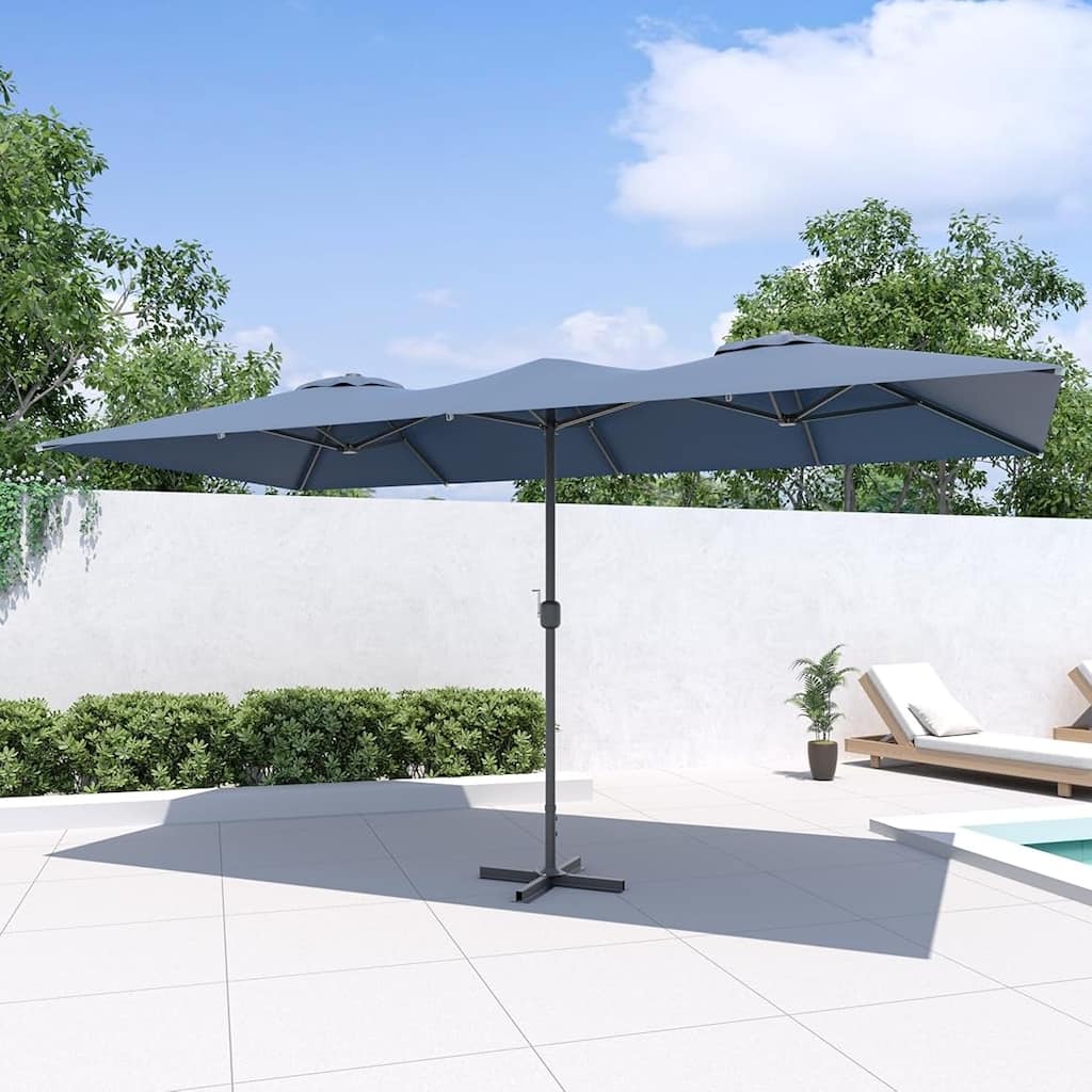 Kullavik 15ft Heavy-Duty Outdoor Center Pole Patio Umbrella