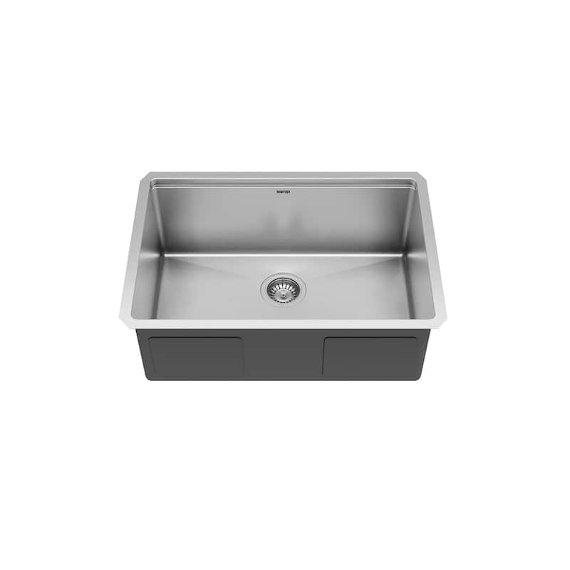 Karran Elite WS-34-PK1 Undermount 27" Single Bowl Stainless Steel Workstation Kitchen Sink