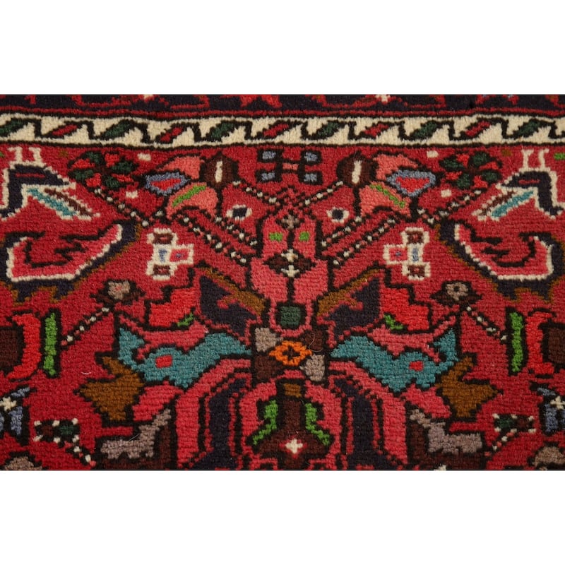 Tribal / Geometric Gharajeh Persian Runner Rug Handmade Wool Carpet - 2'3" x 9'5"