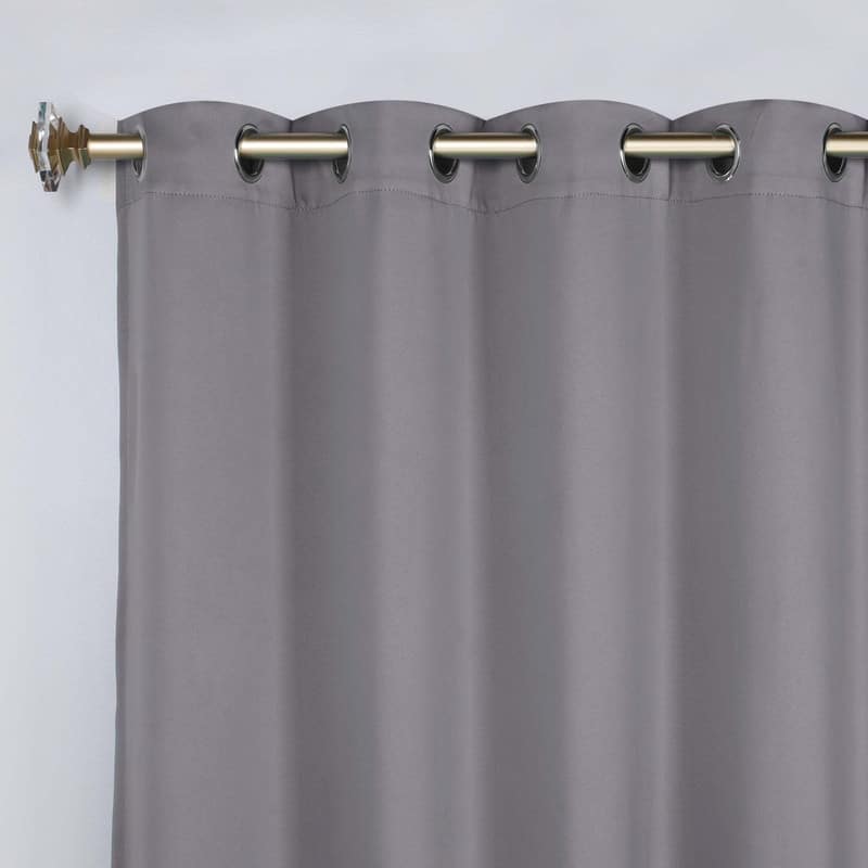 Superior Modern Solid Washable Room Darkening Curtains, Set of 2 Panels