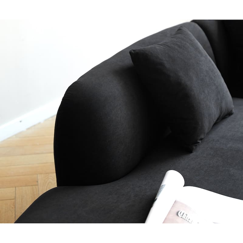 132.3 inch Large Half Moon Curved Sectional Sofa