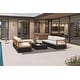 preview thumbnail 13 of 34, PURPLE LEAF GLFSF Black sofa with white seat Outdoor Couch for Yard Porch Deck Patio Conversation Sets 6seats+ 2 Tables - Open-End