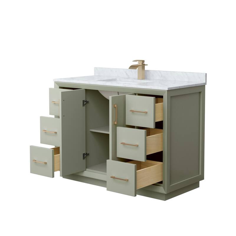 Wyndham Collection WCF414148S-NAT-UNSMXX Strada 48" Free Standing