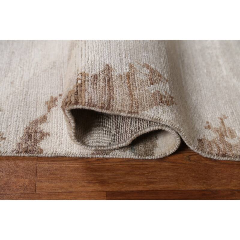 Abstract Turkish Oriental Home Decor Area Rug Hand-knotted Wool Carpet - 3'11" x 4'9"