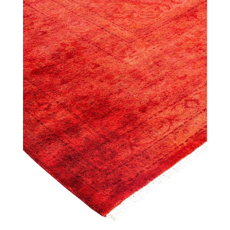 Contemporary Overdyed Wool Hand Knotted Area Rug - 6' 1" x 8' 2"
