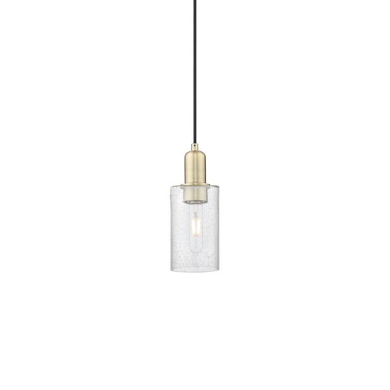 Innovations Lighting 716-1P-10-5 Clymer Pendant Clymer 5" Wide Mini - Antique Brass / Seedy