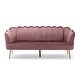 preview thumbnail 4 of 62, Reitz Glam Velvet Shell Sofa by Christopher Knight Home - 76.25" L x 29.25" W x 33.50" H