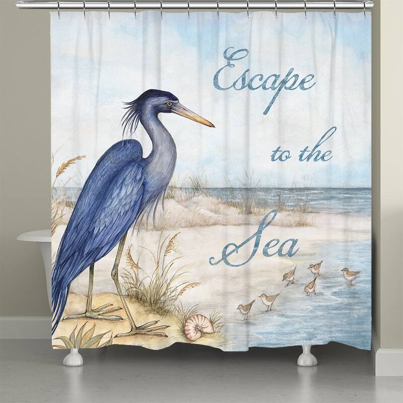 Laural Home Heron Escape Shower Curtain 71x72