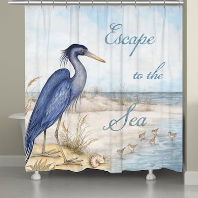 Laural Home Heron Escape Shower Curtain 71x72