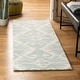 preview thumbnail 98 of 147, SAFAVIEH Handmade Wyndham Zvonka Modern Wool Rug 2'3" x 7' Runner - Grey/Ivory - Runner