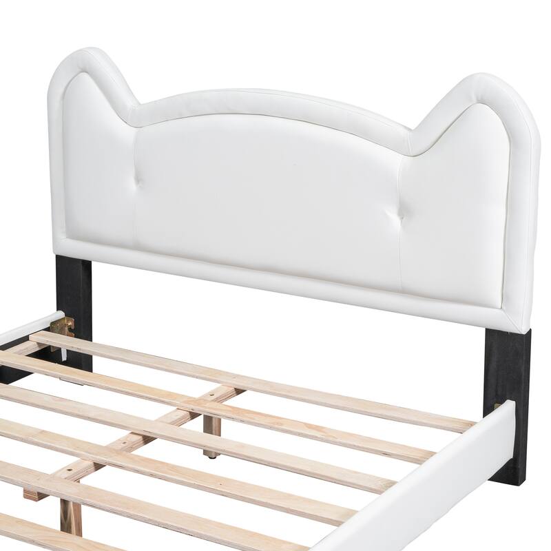 Platform Panel Bed Frame Wood Slat Support Full Size Low Profile Bed